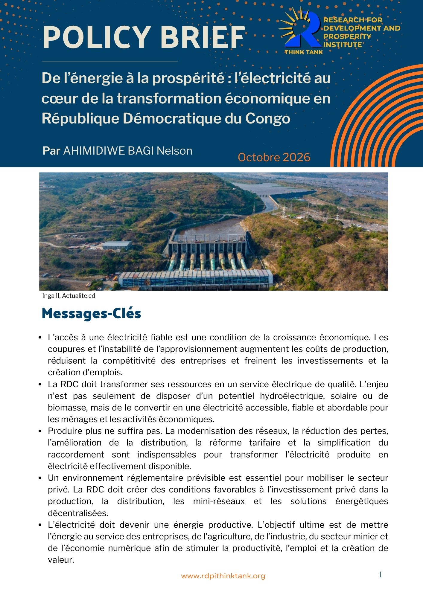 De l’énergie à la prospérité : l’électricité au cœur de la transformation économique en République Démocratique du Congo